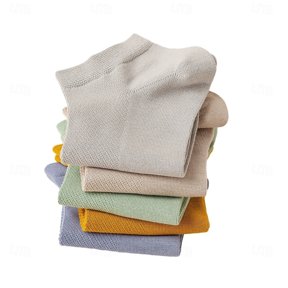 Herren 1 Paar Socken No-Show und Liner-Socken Schwarz Weiß Farbe Einfach Schule Formell Outdoor Dünn Sommer Frühling Herbst Ganzjahres Täglich Lässig 2025 - $3.99 –P13