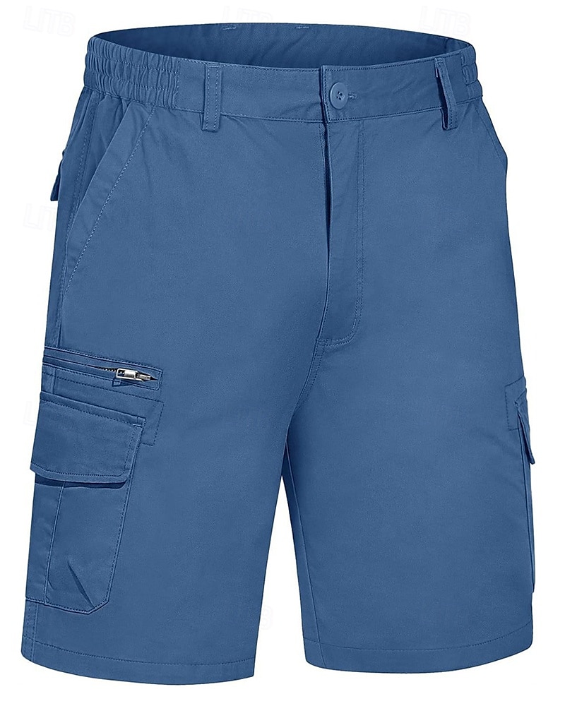 Per uomo Pantaloncini cargo Shorts Pantaloncini Estivi Elastico in vita Multi-tasche Tasca con Patta Semplice Comodità Indossabile Lunghezza al ginocchio All'aperto Sport Quotidiano Moda Casual Nero del 2025 a $40.99 –P10