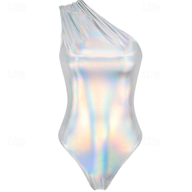 Retro Vintage 1980er Rave One Piece Bodysuits Disco Kostüm Damen Halloween Karneval Musikfestival Pride Parade Pride-Monat Erwachsene Trikot / Einteiler Sommer 2025 - $25.99 –P1