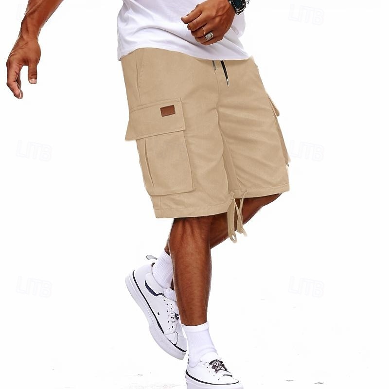 Men's Cargo Shorts Outdoor Shorts Camping Shorts Casual Shorts Hiking Shorts Elastic Waist Multi Pocket Straight Leg Solid Color Plain Moisture Wicking Wearable Knee Length Daily Running Fashion 2026 - E£1280.05 –P7