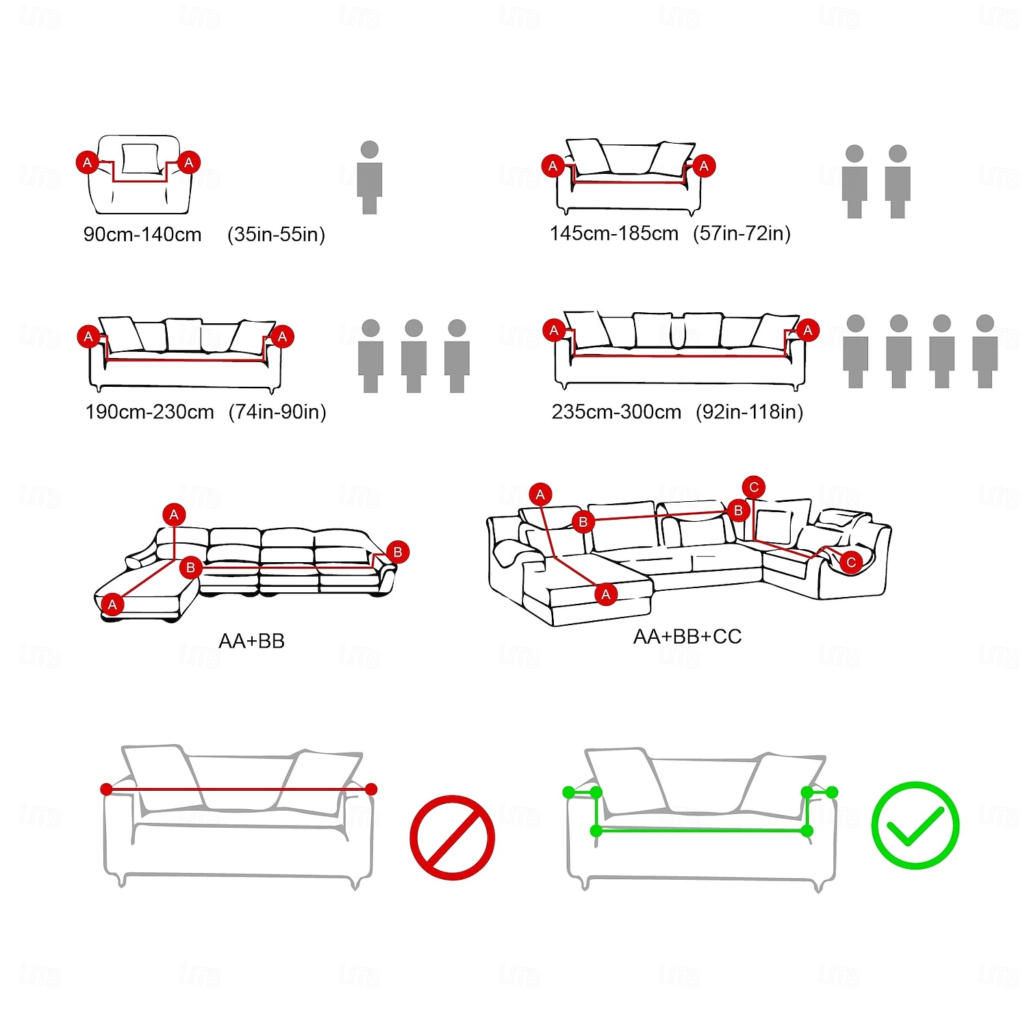 Stretch Sofa Cover Slipcover Elastic Sectional Couch Armchair Loveseat 4 or 3 seater L shape Jacquard Grey Water Repellent Plain Solid Soft Durable Washable 2025 - $45.99 –P1