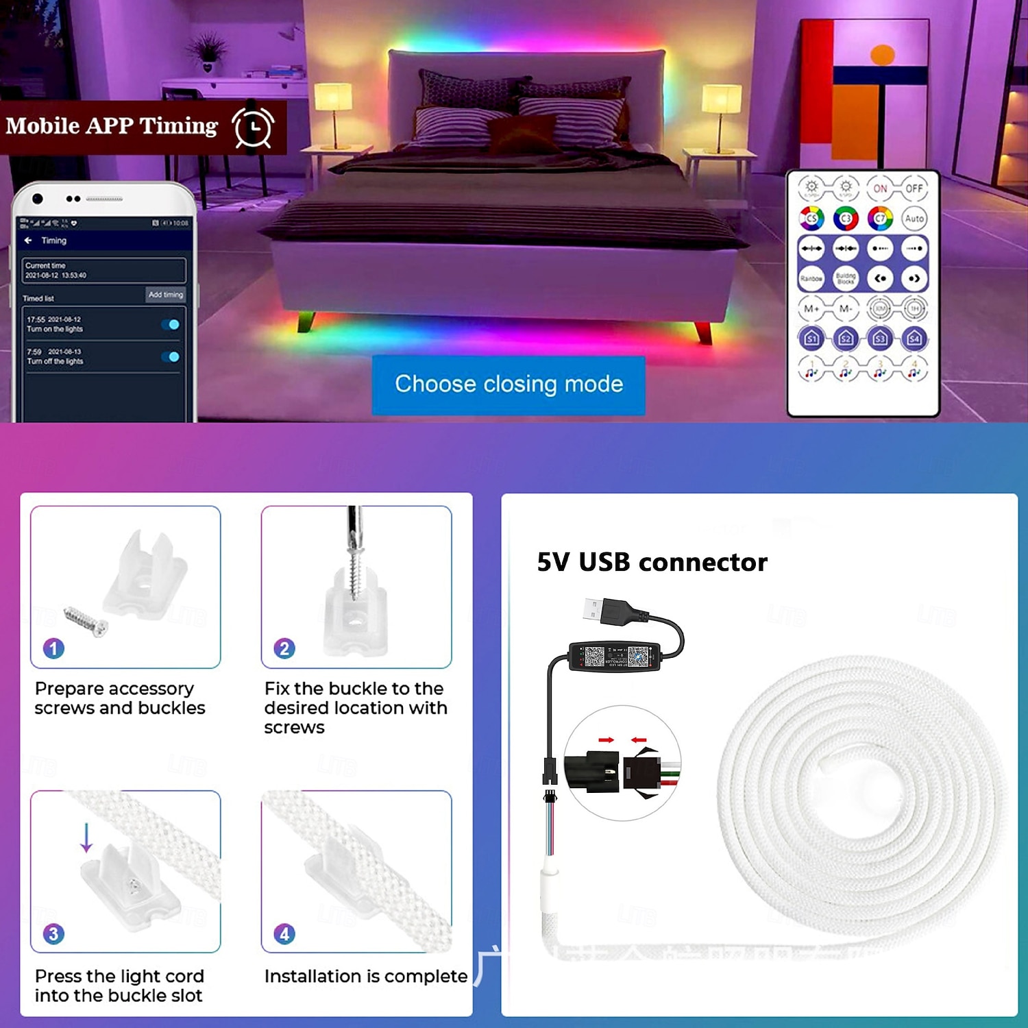 2M/3M/5M Neon LED Strip Lights 360 Luminous Waterproof Strip with Music Sync Remote & APP Control USB-Powered Flexible Lighting for Indoor/Outdoor Gaming Room Bedroom and Wall Decor 2025 - $25.99 –P11