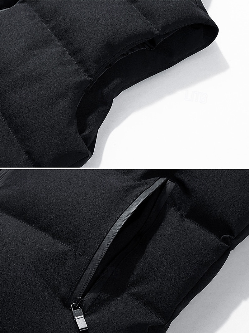 Herr Pufferväst Gilet Quiltad väst Semester Dagligen Datum Mode Ledigt Höst vinter Ficka Polyester Håller värmen Bekväm Ensfärgat Dragkedja Hög krage Normal Svart Vin Rubinrött Blå Väst 2025 - $23.99 –P4
