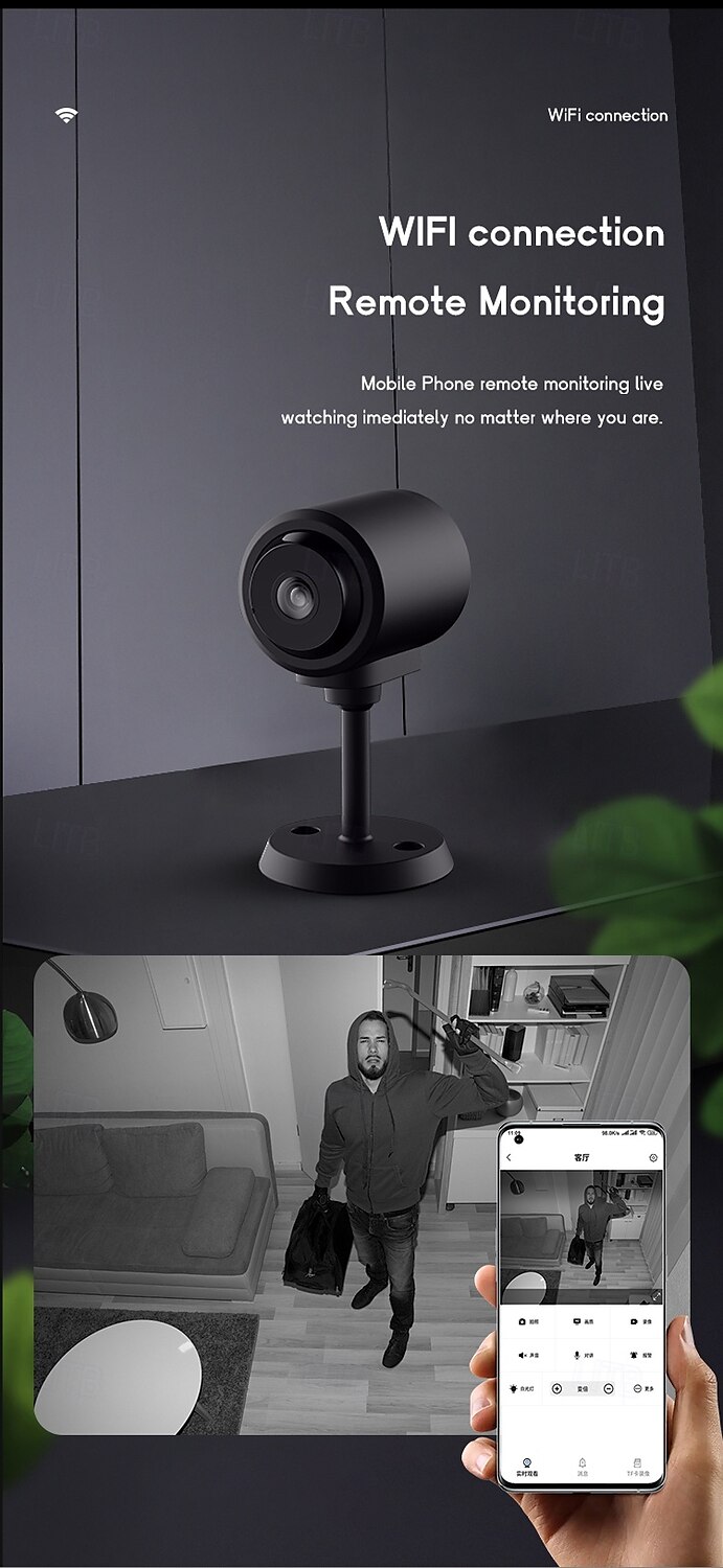 4K Baby Monitor WiFi Mini Security Camera – Wireless Indoor Night Vision Surveillance with App Control & SD Card Storage 2025 - $27.99 –P4