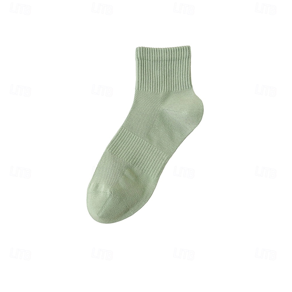 Herr 1 par Socka Ankel- och sneakersstrumpor Svart Vit Färg Slät Skola Formell Utomhus Tunn Sommar Vår Höst Dagligen Ledigt 2025 - $3.99 –P20