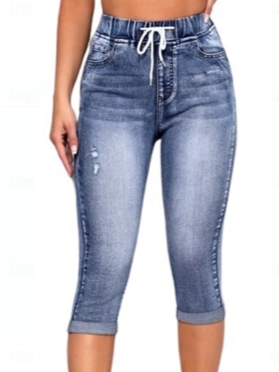 Legginsy damskie Capri 3D z nadrukiem wakacyjne casualowe rajstopy długość na łydkę wysoko w pasie jednolity kolor wysoki krój komfortowe oddychające szybko schnące elastyczne na zewnątrz uliczne 2025 - $31.99 –P7