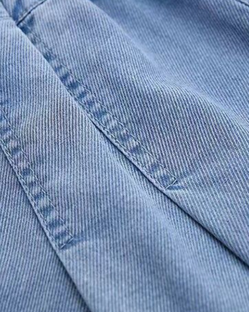Bambini Ragazze Pantaloncini Tinta unica Streetwear Nodo da legare Scuola Dai 4 anni in su Estate Azzurro del 2025 a $11.49 –P9