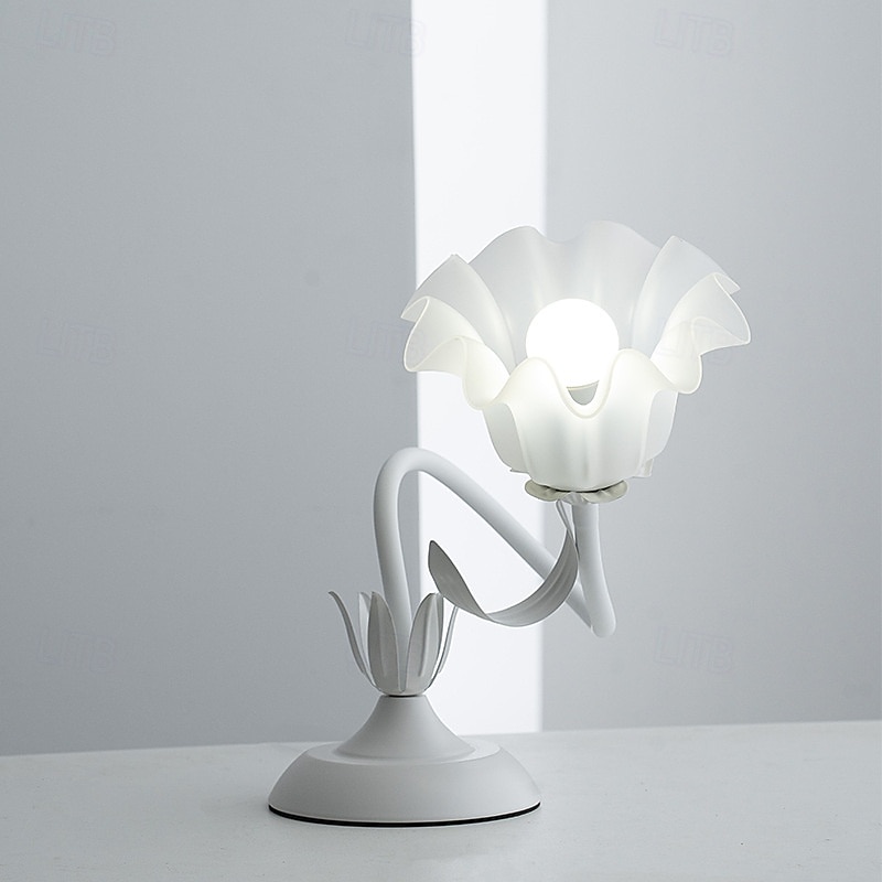 Lanterne à fleurs moderne en verre soufflé, lampe de chevet, veilleuse, 4 modes de couleur, intensité variable, pour chambre à coucher, salon, culot E27 de 2025 ? $66.99 –P1