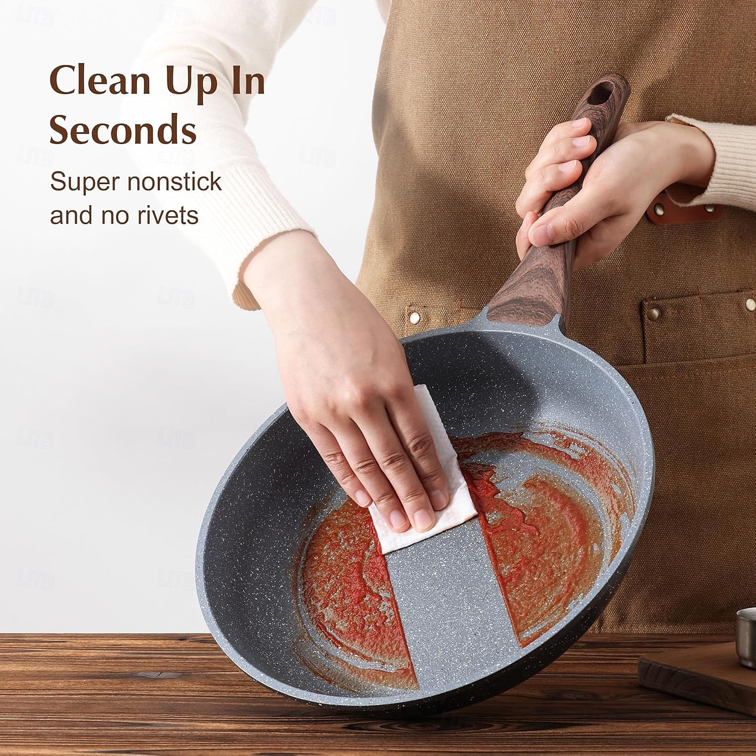 Nonstick Frying Pan Skillet, Granite Coating Omelette Pan, Healthy Stone Cookware Chef's Pan, PFOA Free 2025 - $25.99 –P8