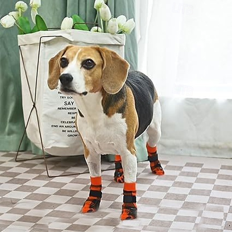Anti-Rutsch-Hundesocken, um das Lecken der Pfoten zu verhindern. Hundeschuhe für heiße Straßen. Hundestiefel für kleine, mittelgroße und große ältere Hunde. Traktionskontrollstiefel. &Pfotenschutz für 2025 - $15.49 –P6