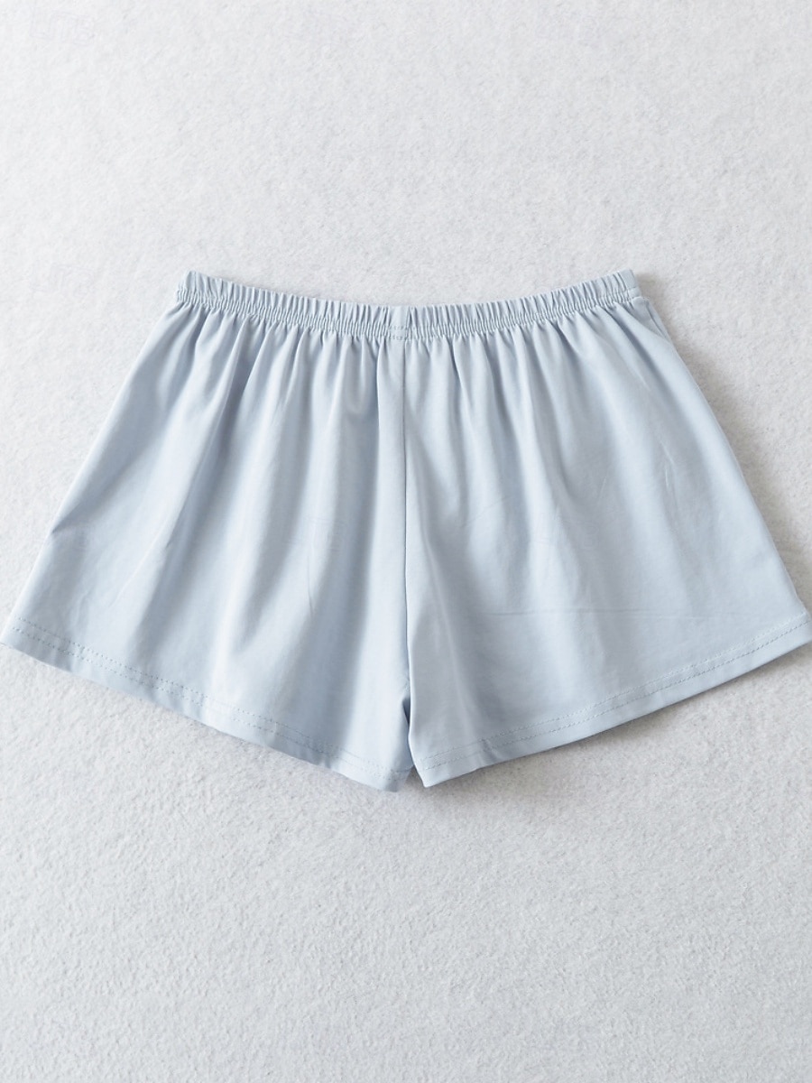 Dámské šortky Jednobarevné Chinos Módní Casual Athleisure Krátké Střední pas Hladké Elastický pás Pohodlné Měkké Komfortní Elastické Venku Ulice Světle šedá Černá Bílá Modrá Léto Volný střih 2025 - $15.99 –P18