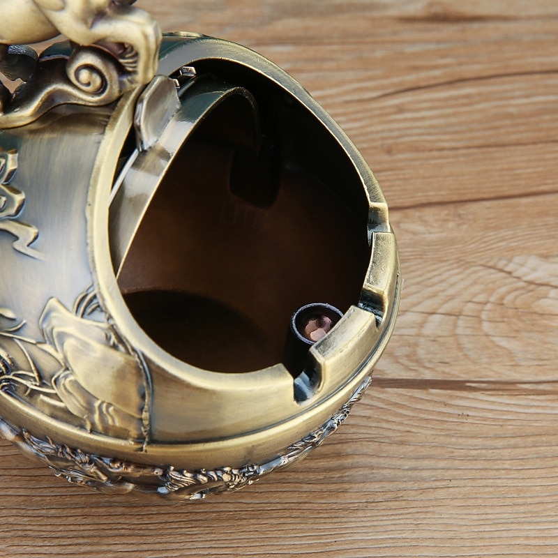 vintage hamutartó fedéllel, kínai állatöv 12 állatjegyű díszes, fedett hamutartó, szélálló asztali dísz otthoni irodába, nappaliba 2026 - $23.99 –P2