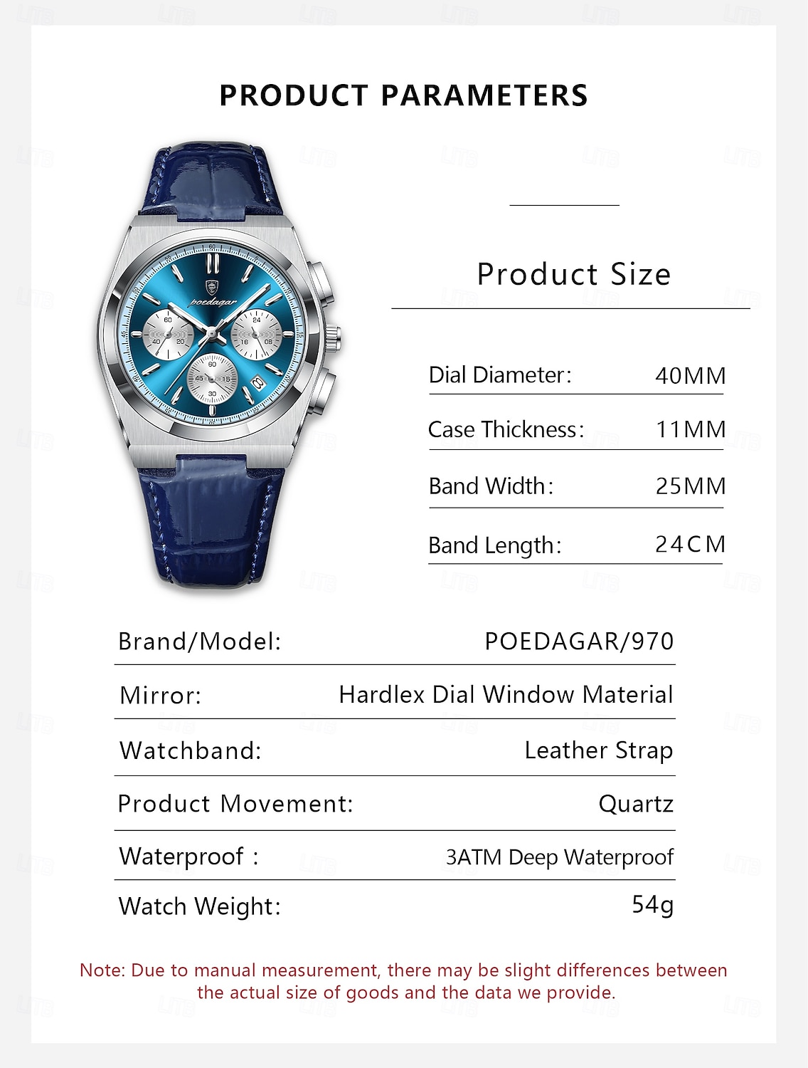 2026年 メンズクォーツウォッチ ビジネス 発光 日付 防水 レザー ストラップウォッチ  コレクション – $38.99 –P7