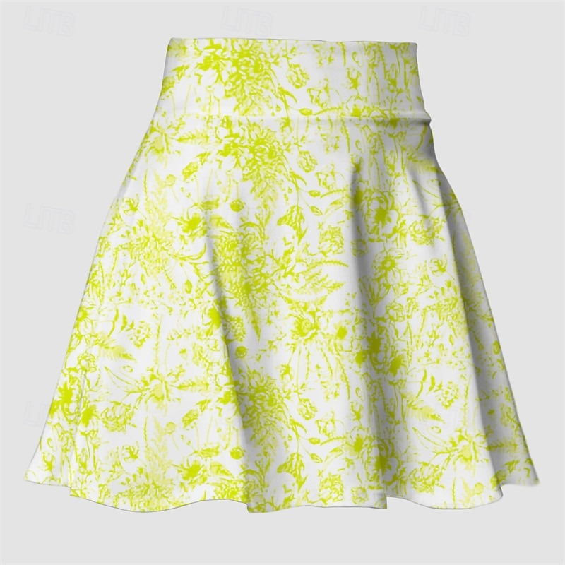 Femmes Graphique Jupes de tennis Jupes de tennis avec shorts Taille haute Séchage Rapide Respirant Tennis Le golf Pickleball Noir Jaune Bleu Vêtements de tennis de 2025 ? $23.99 –P8