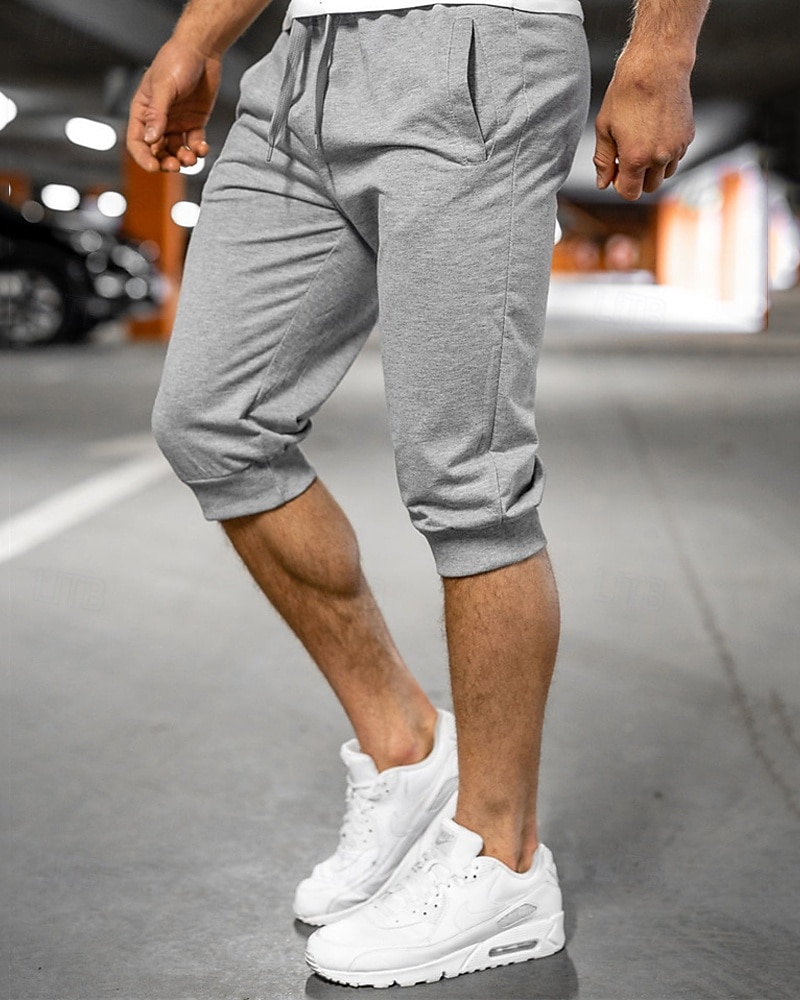 Bărbați Pantaloni scurti de atletism Pantaloni Capri Pantaloni scurți de sudoare Pantaloni scurți de vară Buzunar Cordon Talie elastică Simplu Confort Respirabil Lungime gambă În aer liber Sport 2025 - $18.99 –P3