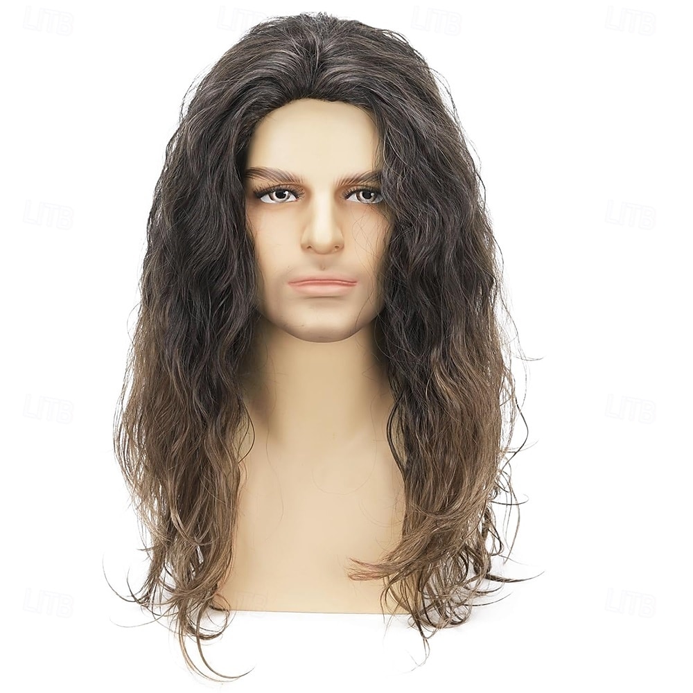 Perruques synthétiques pour hommes, cheveux longs, bouclés et duveteux, idéales pour un usage quotidien, une fête ou un costume d'Halloween. de 2025 ? $27.99 –P2