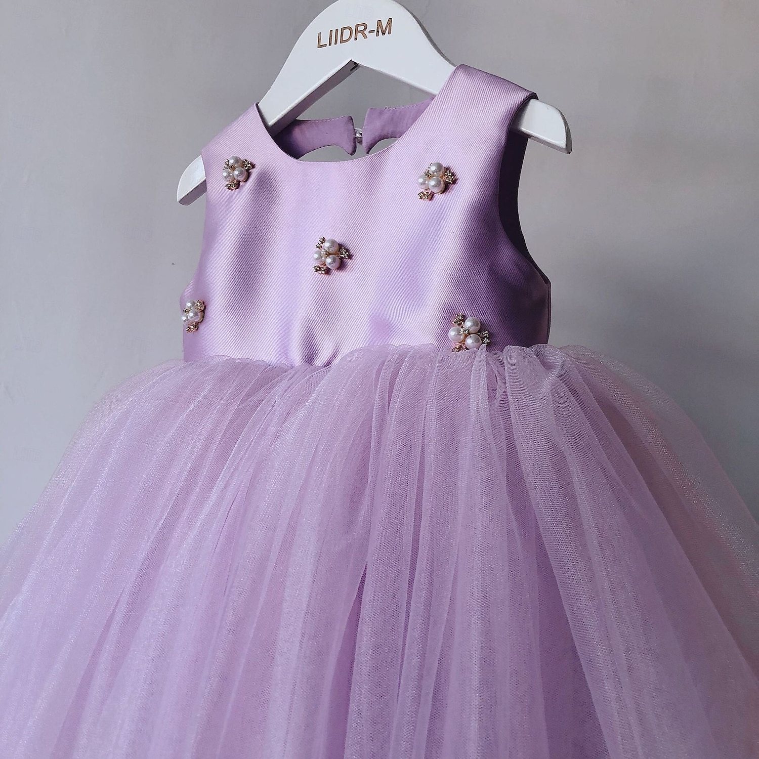 Kids Girls' Party Dress Solid Color Sleeveless Performance Mesh Princess Sweet Mesh Mid-Calf Sheath Dress Tulle Dress Summer Spring Fall kids Pink Sky Blue Purple 2025 - $61.99 –P2
