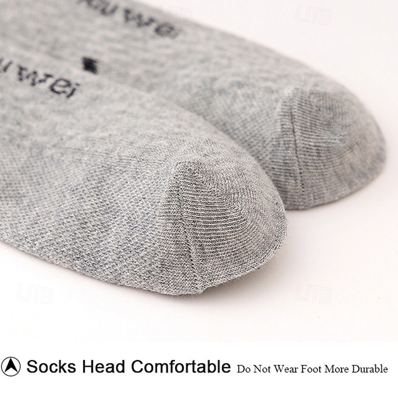 Men's 5 Pairs Multi Packs Socks Running Socks Casual Socks Black White Color Plain Vacation Sports & Outdoor Daily Basic Medium Spring Fall Fashion Casual 2026 - $10.99 –P19
