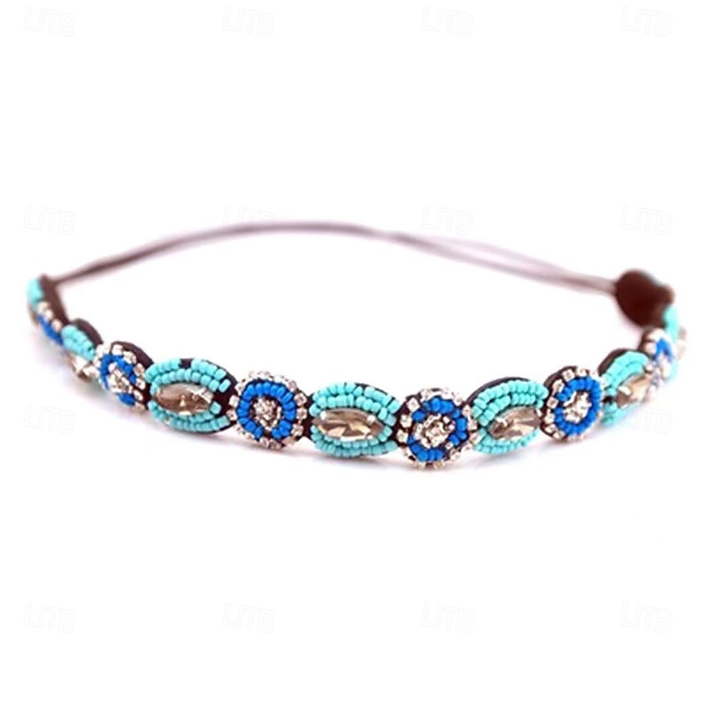 1 fascia per capelli con perline di strass, elastici per capelli per donne, donne e ragazze, accessori per capelli multicolore da 20 a 26,8 pollici del 2025 a $8.99 –P7