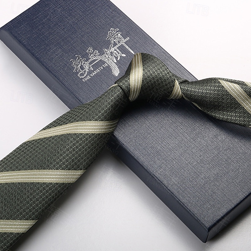 Per uomo Cravatte Moda Affari Jacquard A righe Ricevimento di matrimonio Abbigliamento quotidiano del 2025 a $5.99 –P3