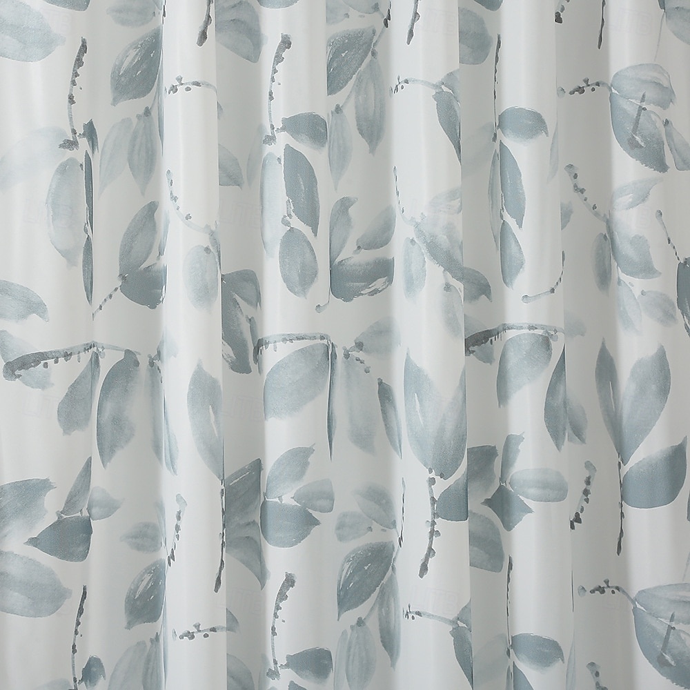 PEVA Shower Curtain Bath Curtain Waterproof Mildew Proof Green Leaf Pattern, Including Hooks 180x180cm 70"x70" 2025 - $12.49 –P8