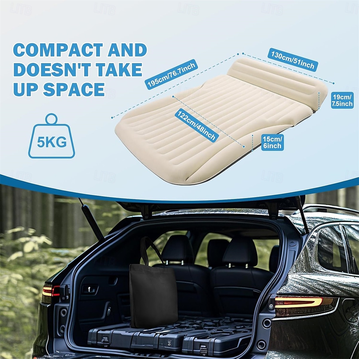 Colchón inflable para coche con bomba para SUV, minivan, MPV, viajes por carretera 2025 - $95.99 –P3