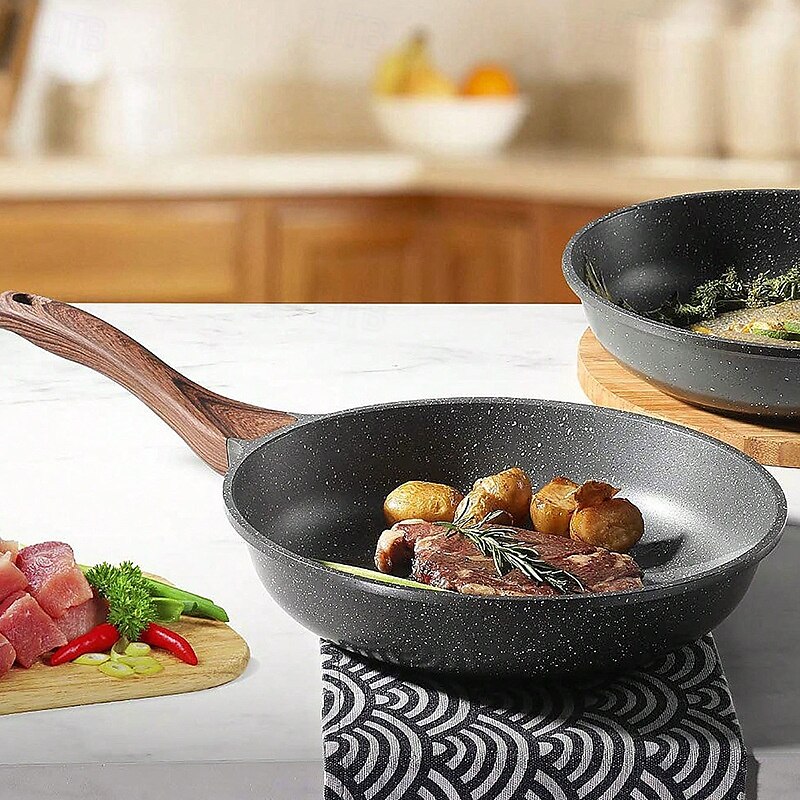 Nonstick Frying Pan Skillet, Granite Coating Omelette Pan, Healthy Stone Cookware Chef's Pan, PFOA Free 2025 - $25.99 –P6