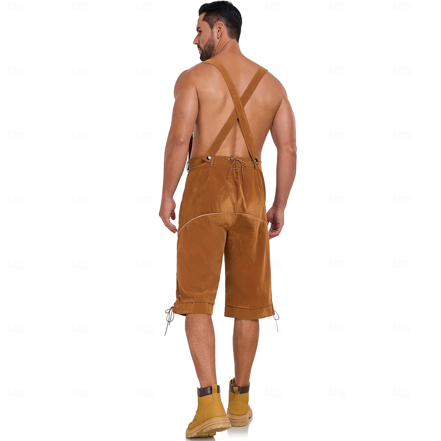 Oktoberfest Haft Lederhosen bawarski Niemiecki Monachium Łąki Męskie Impreza Festiwal Piwa Tkanina w stylu tradycyjnym 2026 - $46.99 –P14