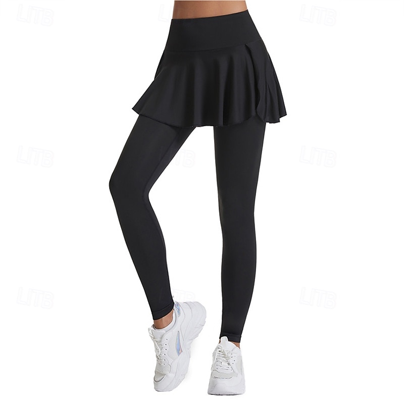 Damskie Solidne kolory Spódnica casualowa Spódnica tenisowa z legginsami Pofałdowany Boczne kieszenie Szybkie wysychanie Bransoletka tenisowa Golf Pikle Doły Czarny Biały Fioletowy Odzież tenisowa 2026 - $21.99 –P11