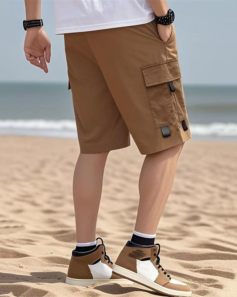 Per uomo Pantaloncini cargo Shorts Pantaloncini Estivi Coulisse Elastico in vita Multi-tasche Semplice Comodità Indossabile Lunghezza al ginocchio All'aperto Sport Quotidiano Moda Casual Nero Blu del 2025 a $20.99 –P14