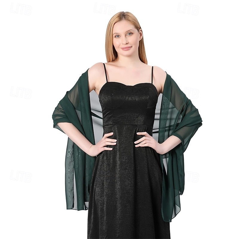 divatos sifon kendő, estélyi sál, hivatalos menyasszonyi kendő nőnek 2025 - $44.99 –P2