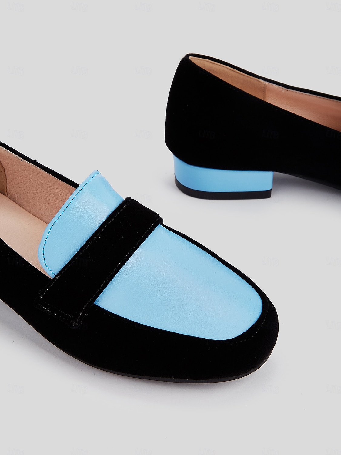 Women's Two-Tone Loafers – Blue and Black Slip-On Flats for Office Commute, Smart Casual and Daily Wear 2026 - $34.99 –P5