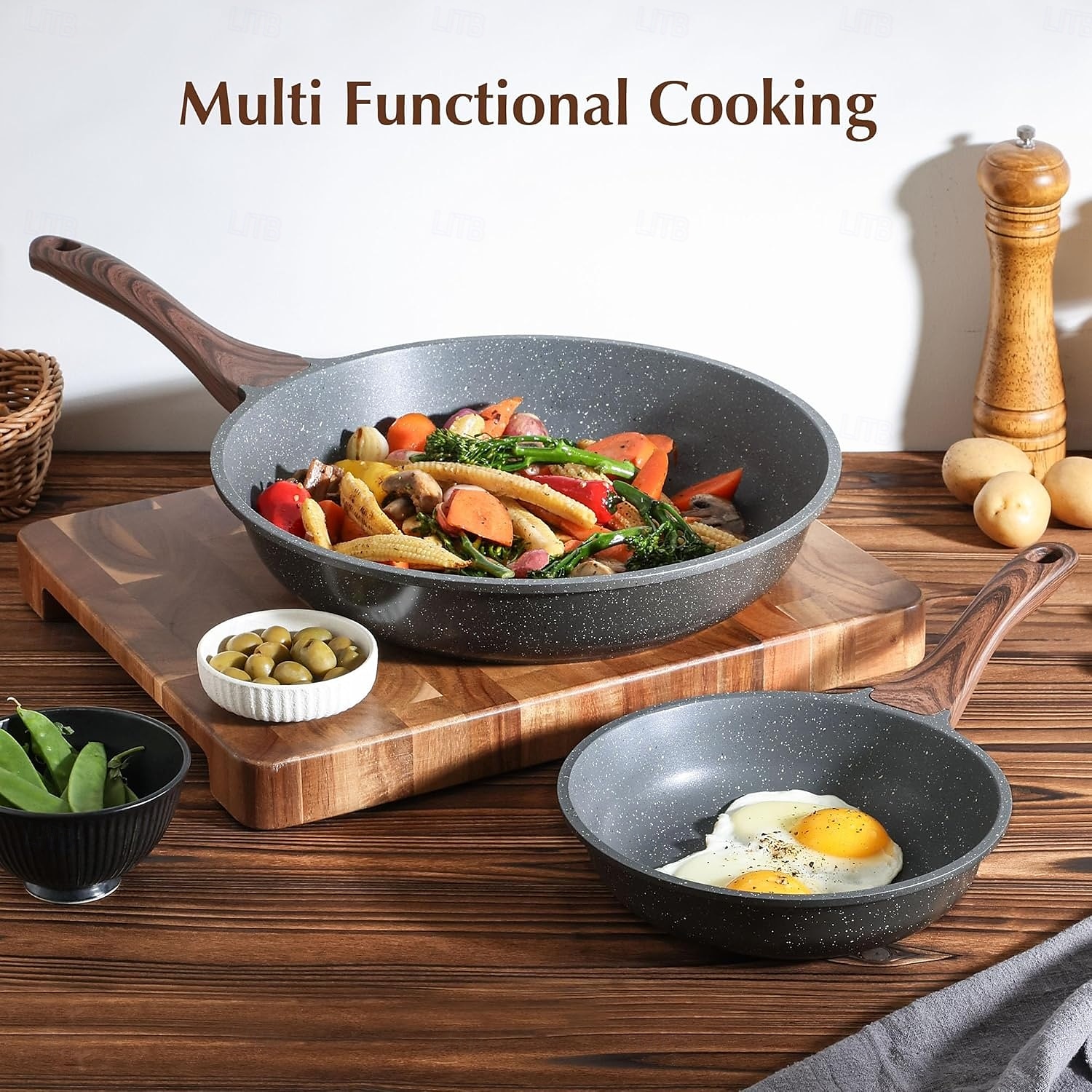 Nonstick Frying Pan Skillet, Granite Coating Omelette Pan, Healthy Stone Cookware Chef's Pan, PFOA Free 2025 - $25.99 –P1