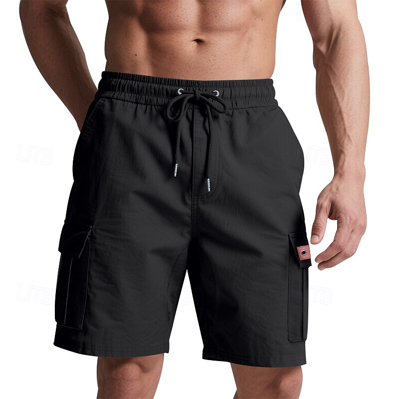 Per uomo Pantaloncini cargo Shorts Pantaloncini Estivi Coulisse Elastico in vita Multi-tasche Semplice Comodità Indossabile Lunghezza al ginocchio All'aperto Sport Quotidiano Moda Casual Nero Giallo del 2025 a $17.99 –P17