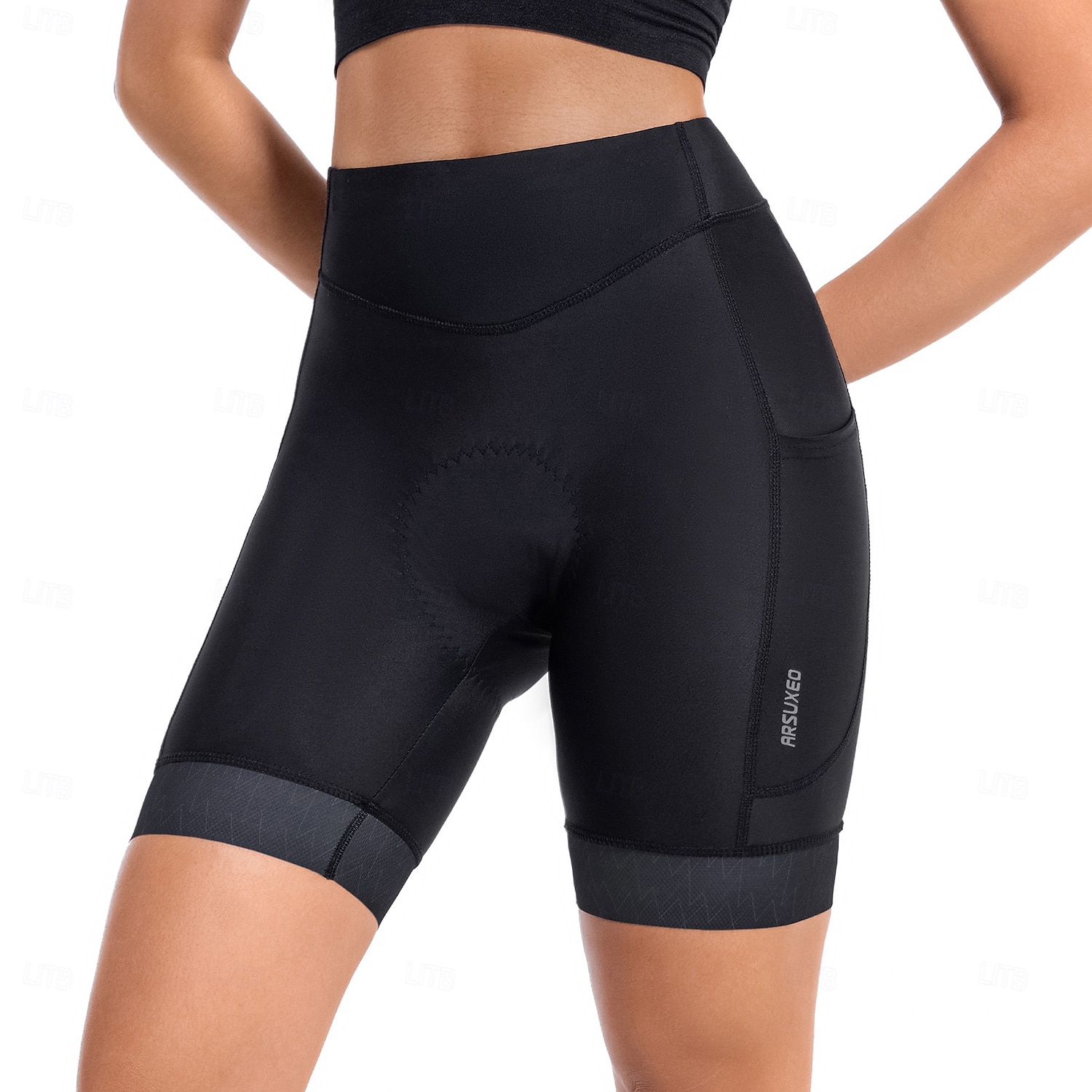 Arsuxeo Dam Ensfärgat Cykelvägshorts Undershorts till cykling Cykelbyxor Cykel Shorts Trikåer Formpassad Bergscykling Vägcykling sporter Svettavvisande Bekväm Skyddande Elastisk Svart Mörkblå Kläder 2025 - $30.99 –P2