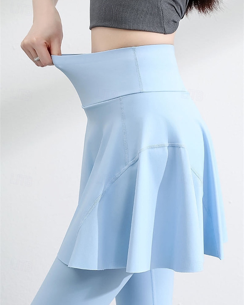 Per donna Tinta unita Gonna casual Gonna da tennis con leggings Tasche Laterali Asciugatura Rapida Tennis Golf Pickleball Pantaloni Nero Bianco Blu Spandex Abbigliamento da tennis del 2026 a $16.49 –P13