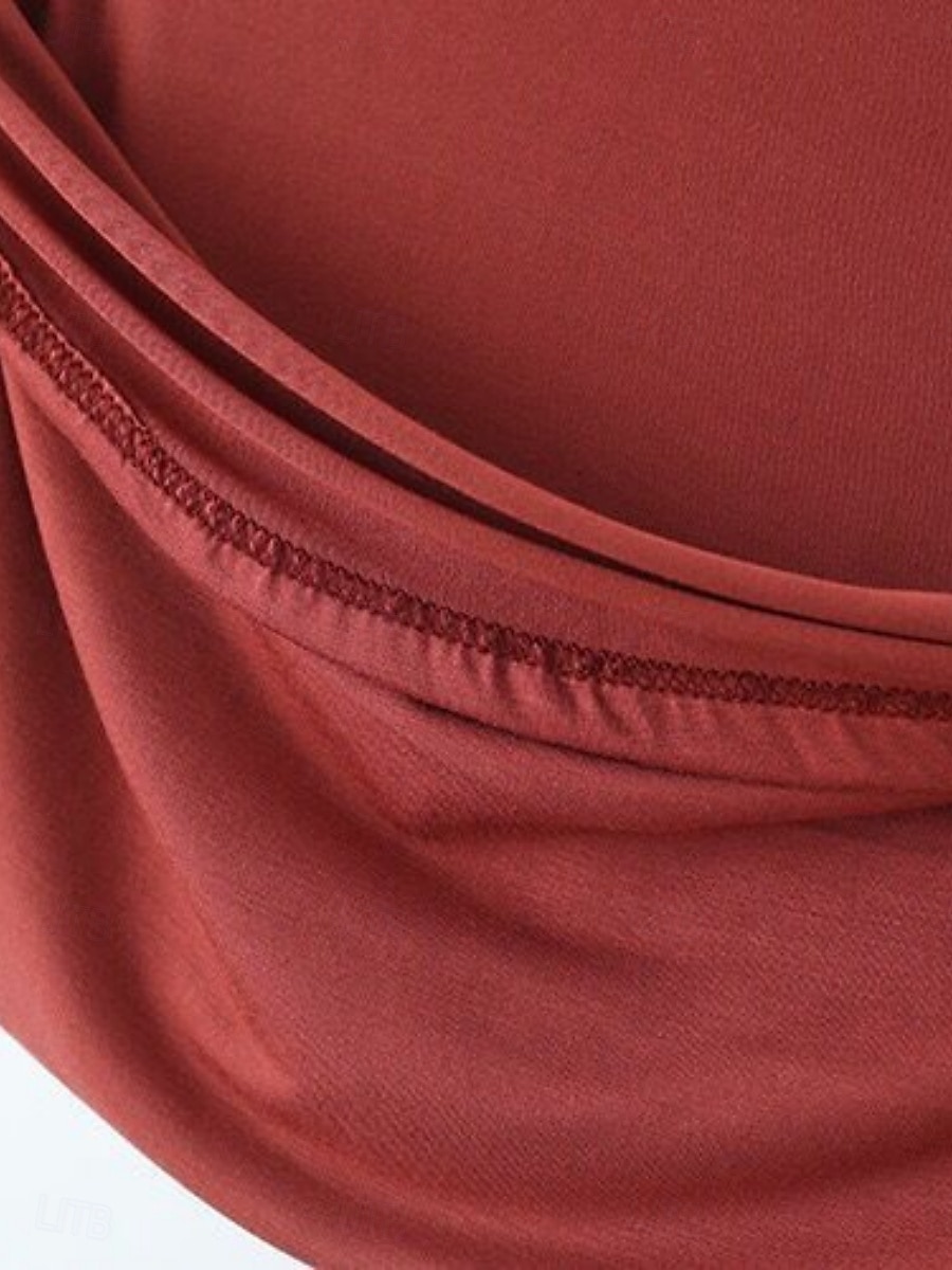 Dame Bluse Helfarge Stilfull Fritid Kortermet V-hals Vanlige topper Daglig Svart Hvit Rosa Rød Marineblå Sommer Vår 2025 - $15.99 –P15