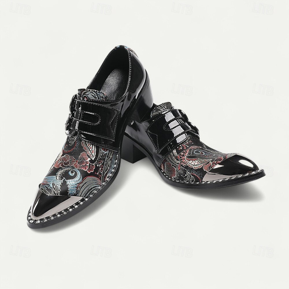 Černé kožené monk strap boty pro muže – Chic formální obuv na večírky a noční akce 2025 - $119.99 –P8