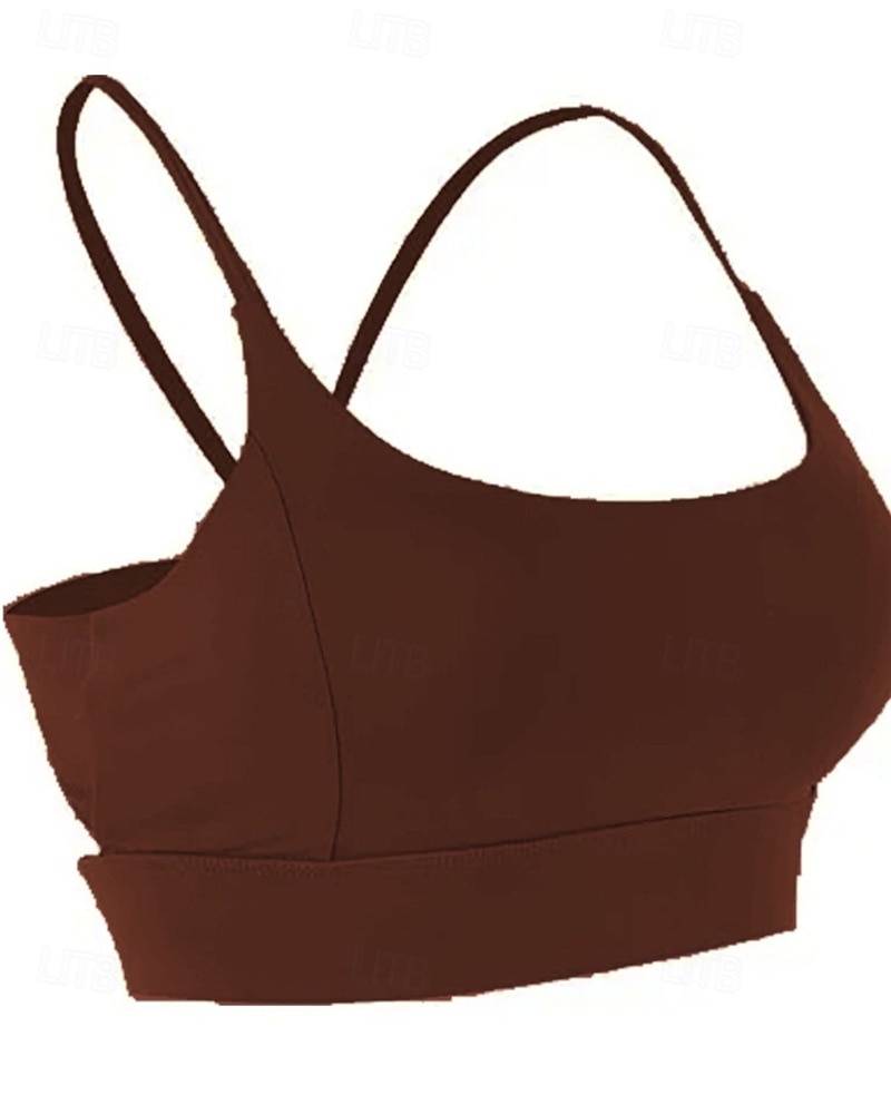 Femmes Couleur Unie Soutien-gorge de tennis Sans manches Dos nu Résistant aux Chocs Évacuation de l'Humidité Respirant Tennis Le golf Jogging Col en U Dos à Lanières Noir Blanche Jaune Vêtements de de 2025 ? $23.99 –P11