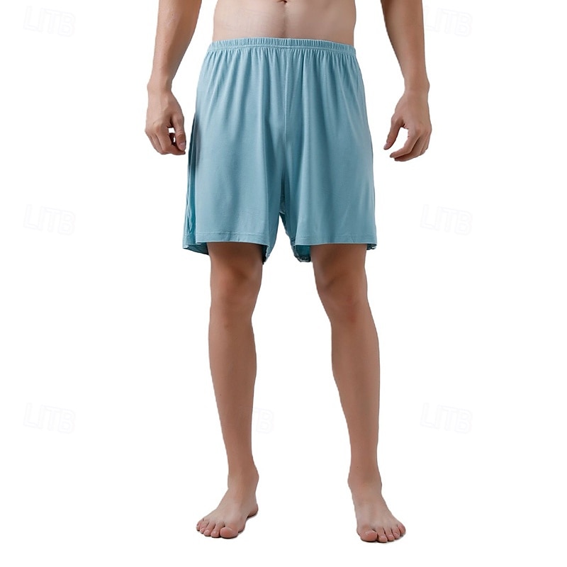 Herr Vardagsklädsel Pyjamasshorts Slät Mode Klassisk Ledigt Hem Dagligen Säng Bomull Komfort Andningsfunktion Mjuk Shorts Elastisk midja Sommar Svart Rodnande Rosa 2025 - $11.99 –P16