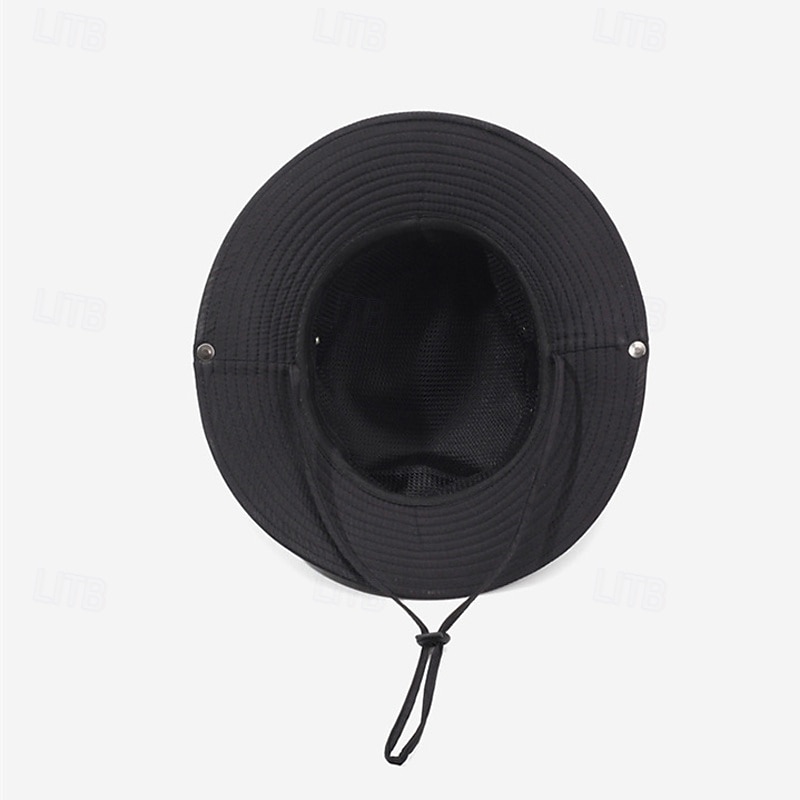Męskie Kapelusz bucket Kapelusz Czarny Khaki Poliester Ściągana na sznurek Moda Codzienny Ulica Codzienny Równina Filtr przeciwsłoneczny Oddychający 2025 - $6.99 –P11