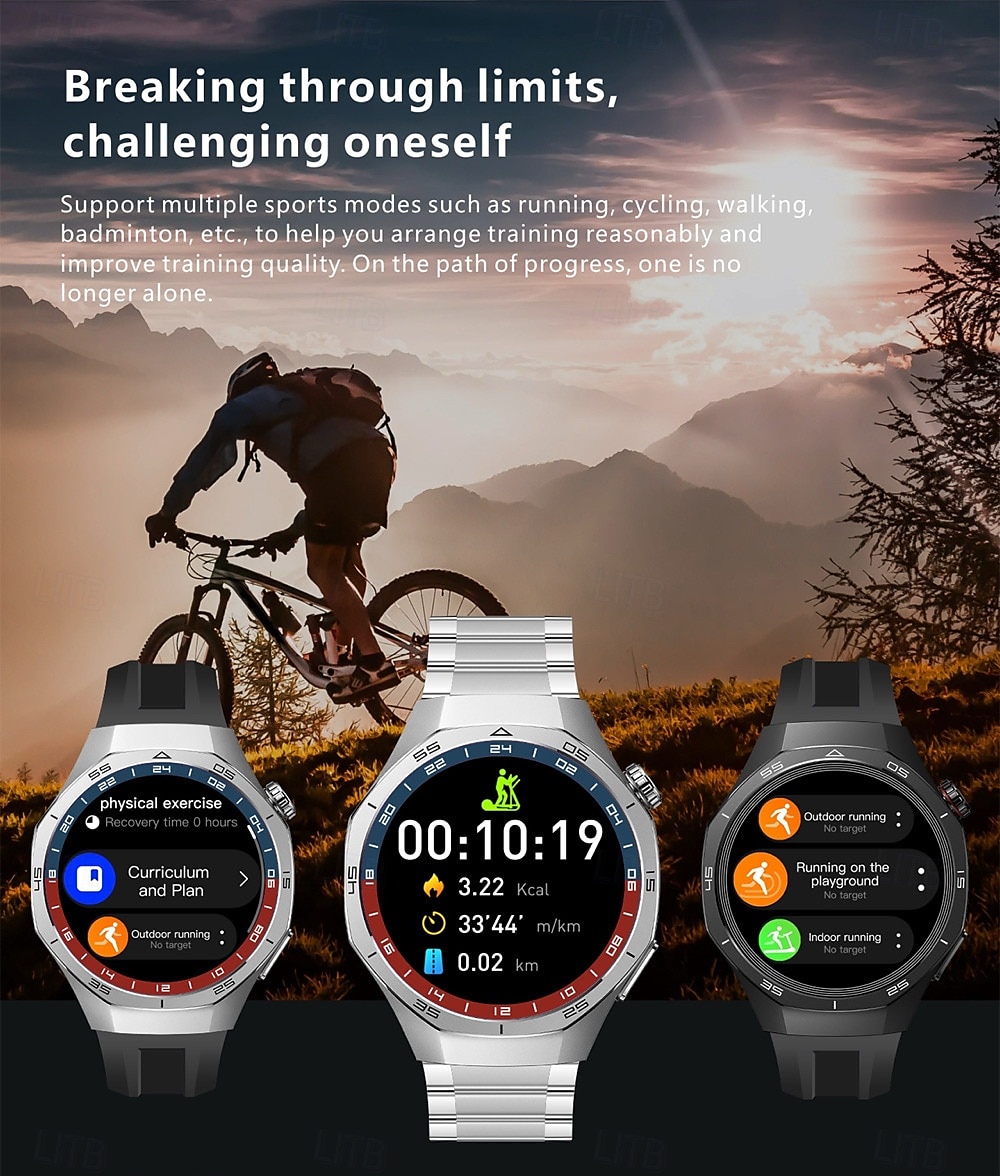 S6Pro Smart Watch 1.62" Bluetooth Fitness Tracker for Men with Compass, Step Counter, Call & Message Reminder, Sleep Monitor, Voice Assistant, IPX Waterproof, Compatible with Android iOS 2025 - $59.99 –P5