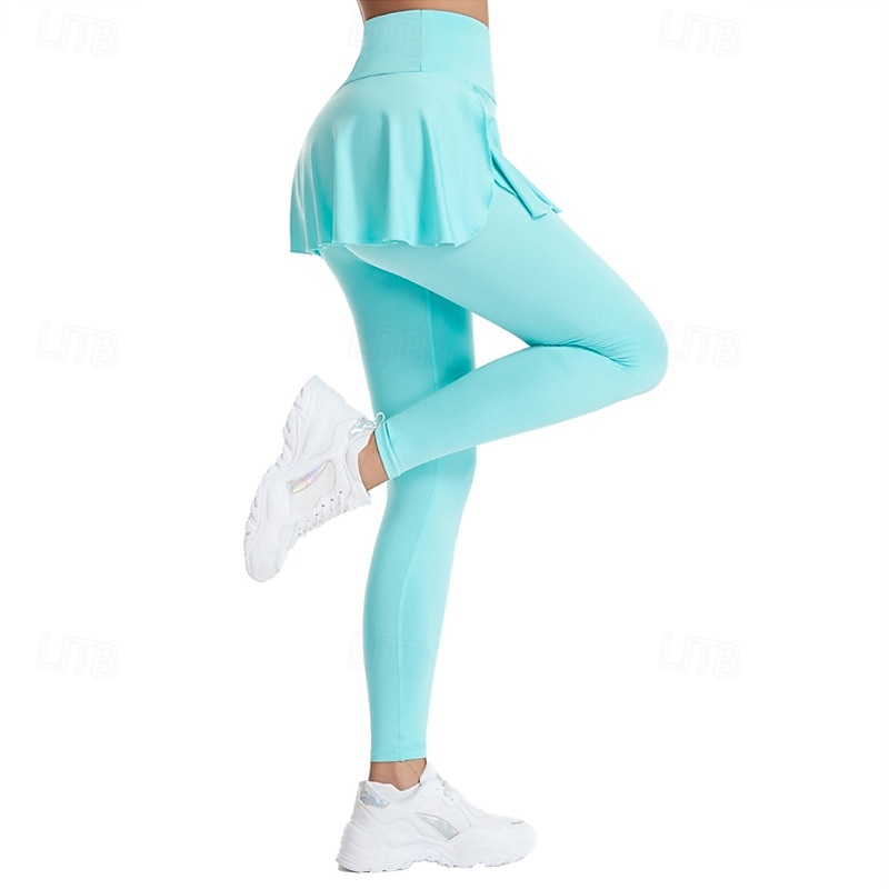 Damskie Solidne kolory Spódnica casualowa Spódnica tenisowa z legginsami Pofałdowany Boczne kieszenie Szybkie wysychanie Bransoletka tenisowa Golf Pikle Doły Czarny Biały Fioletowy Odzież tenisowa 2026 - $21.99 –P7