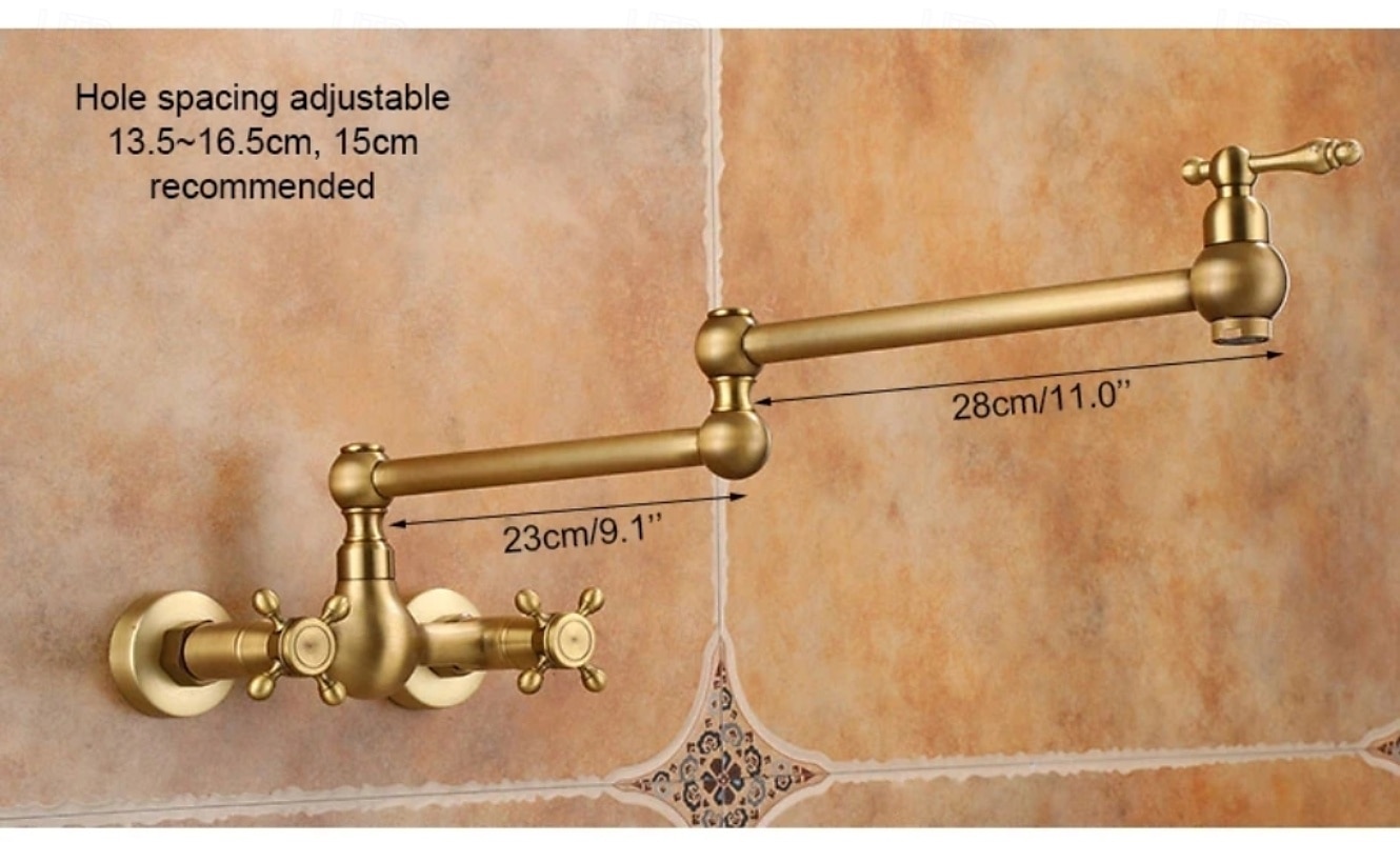 Bathroom Sink Faucet - Wall Mount Electroplated Centerset Single Handle Two HolesBath Taps 2025 - $210.59 –P6