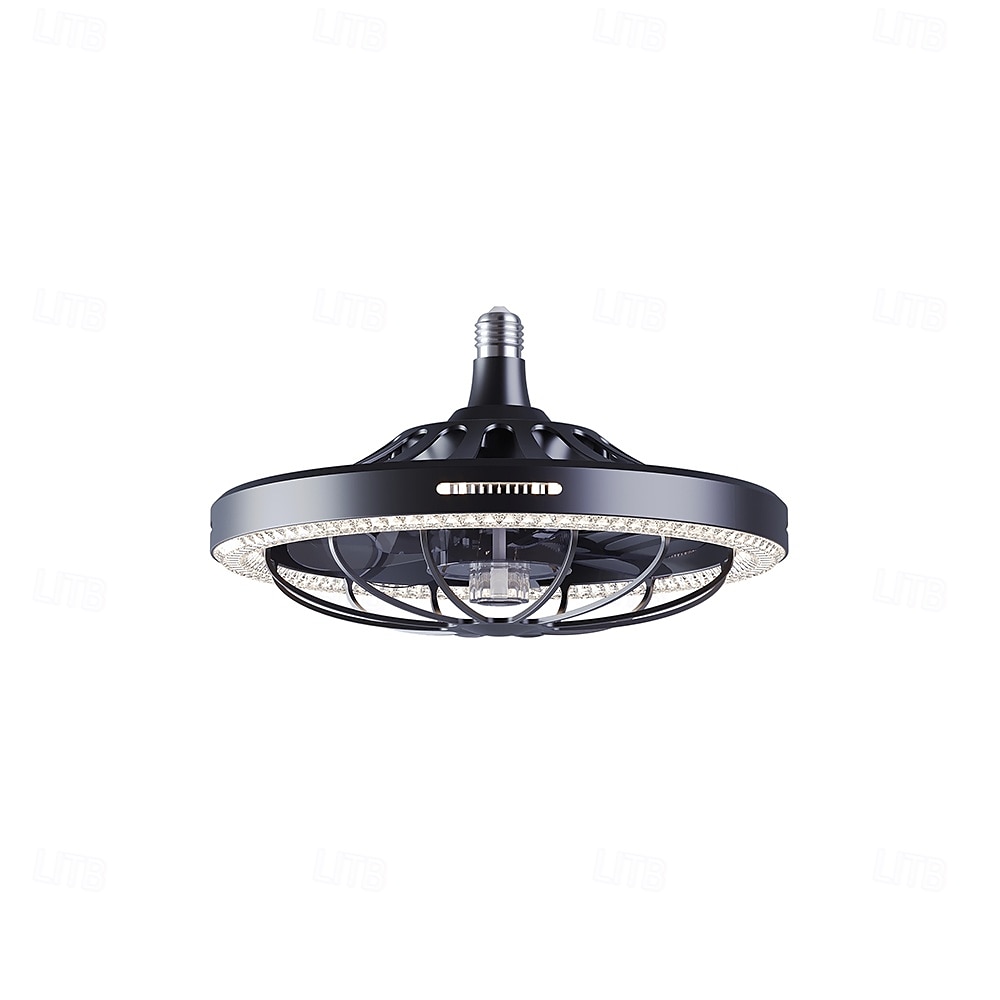 1 Pc E26/27 Socket Ceiling Fan Light Remote Control Three Color Adjustable Wind Speed Timing Adjustable Dining Room Bedroom Living Room Ceiling Fan Light 100-240v 2025 - $65.99 –P6