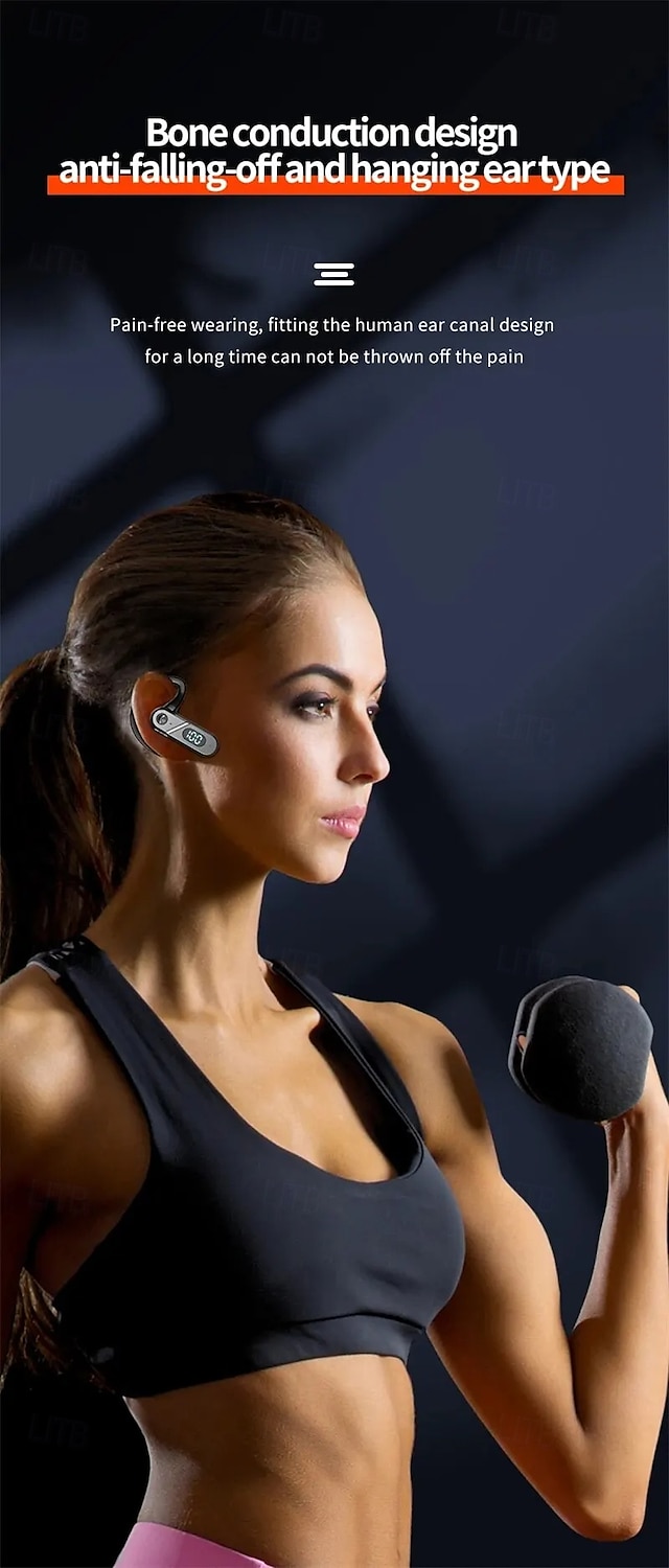 2025年 V28 Bluetoothイヤーフックヘッドフォン LEDディスプレイ付き - ワイヤレススポーツイヤフォン マイク 防水 USB充電 iOS Android対応  コレクション – $25.99 –P3