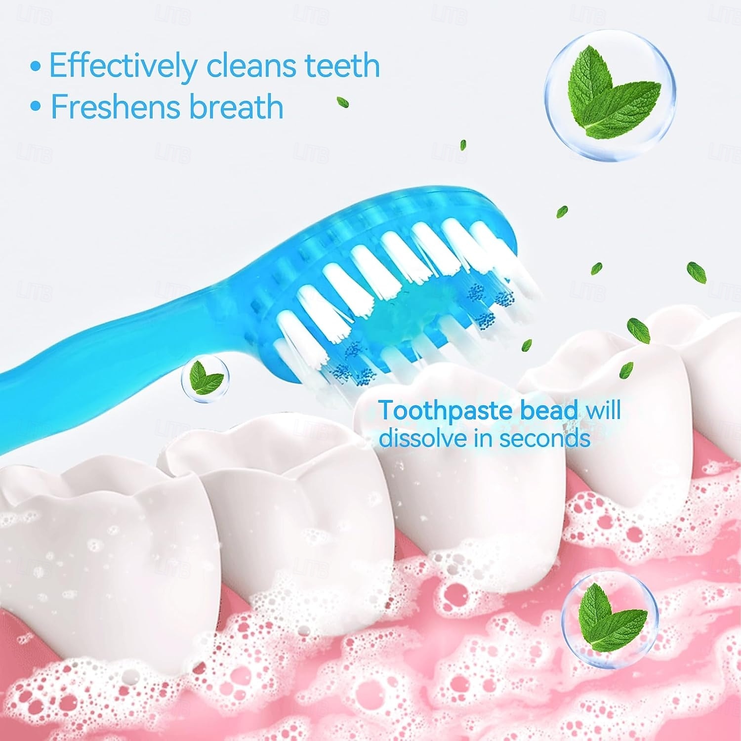 Mini escovas de dente descartáveis 5 em 1 com pasta de dente, raspador de língua, palitos, estojo de viagem para fio dental, escovas de dente de viagem pré-coladas para trabalho ou viagem, escovas de 2025 por $9.99 –P11