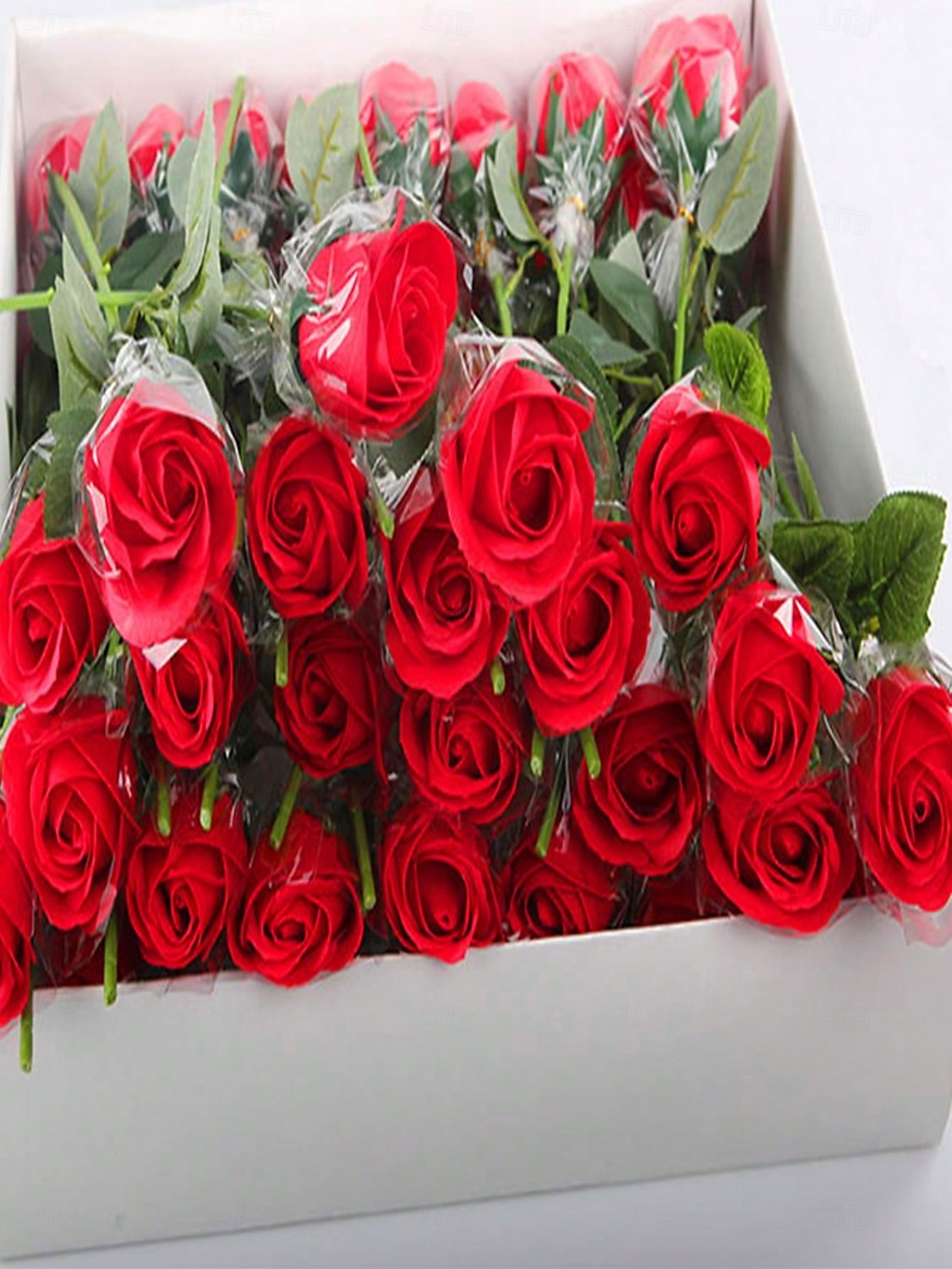 einzelne künstliche Seifenblume in einem kreativen transparenten Geschenkbeutel, ideal als Geschenk zu Weihnachten, zum Muttertag, zum Geburtstag, zur Hochzeit, zum Valentinstag, zum Jahrestag, zum 2025 - $4.99 –P4