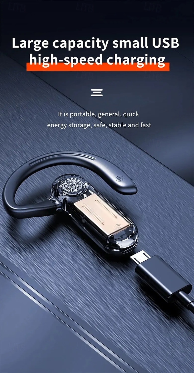 2025年 V28 Bluetoothイヤーフックヘッドフォン LEDディスプレイ付き - ワイヤレススポーツイヤフォン マイク 防水 USB充電 iOS Android対応  コレクション – $25.99 –P6