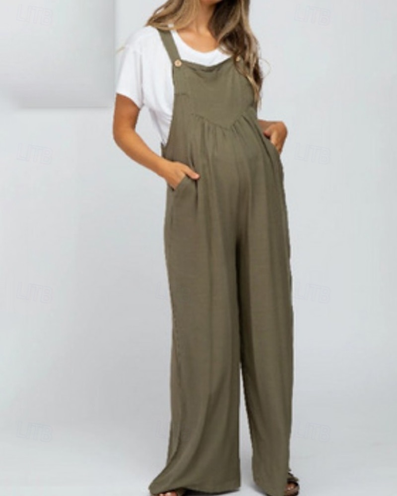 salopetă salopetă damă salopetă streetwear culoare uni fără mâneci decolteu în U buzunar stradă ieșire croială standard negru alb galben vară 2025 - $31.99 –P16